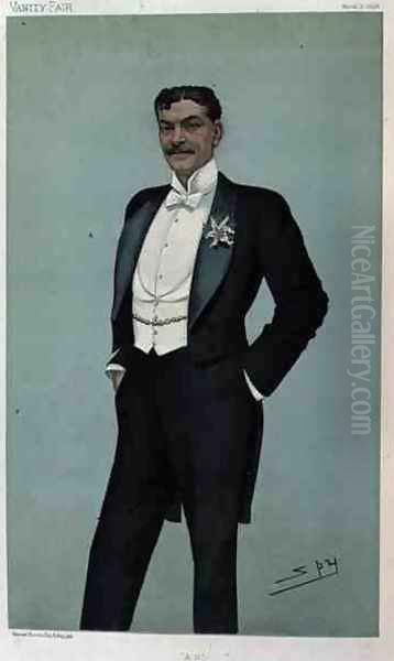 A.B., a Spy cartoon of Arthur Bourchier (1863-1927) from Vanity Fair, 5th March 1896 - view 1