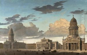 Gendarmenmarkt In Berlin by Carl Georg Adolph Hasenpflug
