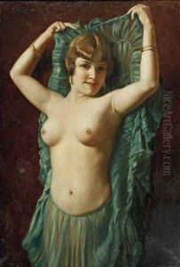 "tanzerin Mit Grunem Kleid" by Hans Hassenteufel