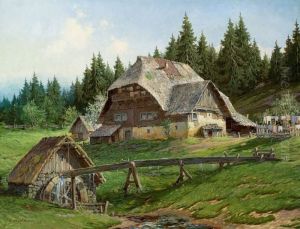 Watermill In The Black Forest by Karl Hauptmann