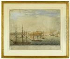 Attack On Fort Oswego, Lake Ontario, N. America by Robert I Havell