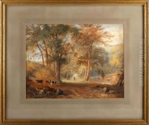 Landscape With Cattle (thames Valley?) by William Havell