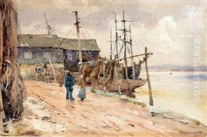 Figures By A Quayside