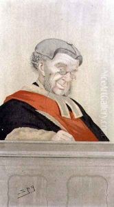 Galvanic Electricity: Spy cartoon of Sir William Robert Grove by Leslie Mathew Ward