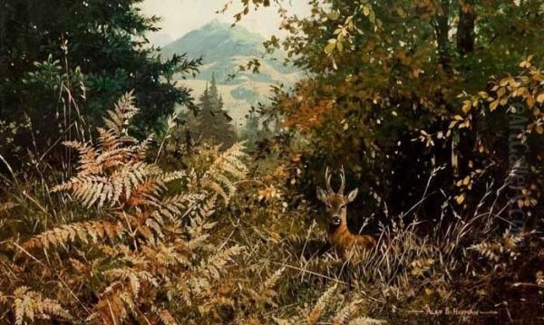 Stag In Landscape - view 1
