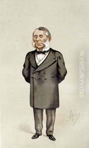 Sir Edward Watkin, Spy cartoon from Vanity Fair, pub. 1875 by Leslie Mathew Ward
