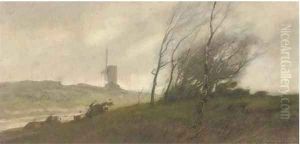 A blustery day by William Tatton Winter
