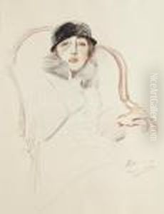 Elegante Au Chapeau by Paul Cesar Helleu