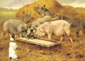 Feeding time by Herbert William Weekes