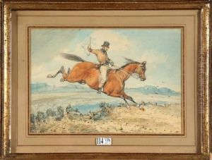 Cavalier Passant Le Gue by Samuel Henry Gordon Alken