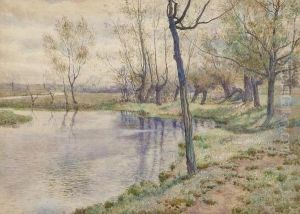 The River Soar Near Westcotes by George Moore Henton