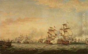 Battle of the Saints, 1782 by Thomas Whitcombe
