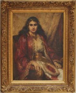 Portrait De Jeune Orientale by Leon Herbo