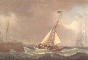 An Indiaman at anchor