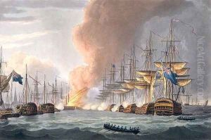 Destruction of the Danish Fleet before Copenhagen 1816 by Thomas Whitcombe