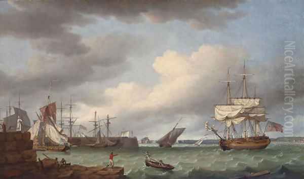 A view of St. Helier, Jersey, with Elizabeth Castle beyond - view 1