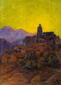 Vue De Tizi-ouzou En Algerie by Edouard Herzig