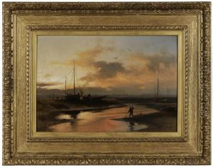 Evening Coastal Landscape by Herman Herzog