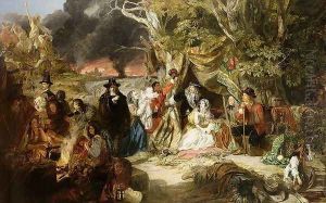 Highgate Fields During the Great Fire of London in 1666, 1848 by Edward Matthew Ward