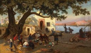 On The Banks Of The Nile by Otto Johann Heinrich Heyden