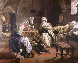 The Royal Family of France in the Prison of the Temple in 1792, 1851