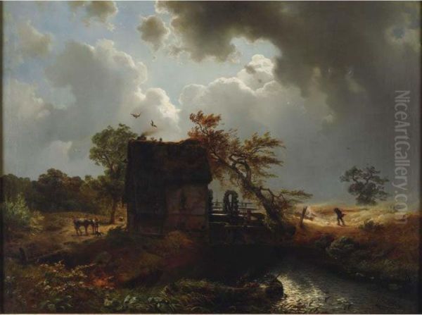 Windy Day Near The Mill - view 1