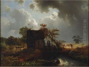 Windy Day Near The Mill
