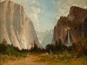 An Indian Encampment In The Yosemite Valley