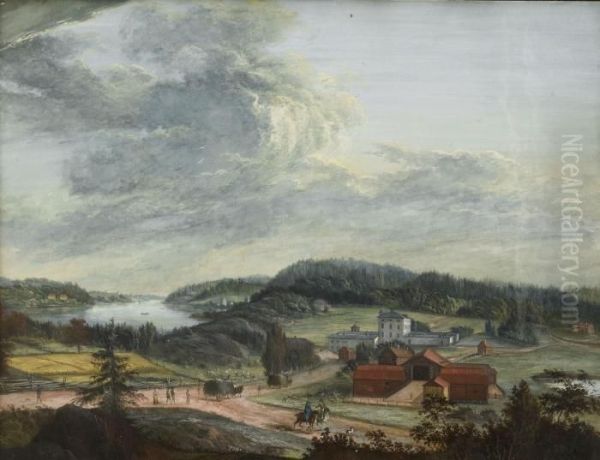 Ulvsunda Slott Med Utsikt Over Ulvsundafjarden Mot Karlbergsviken Och Rorstand - view 1