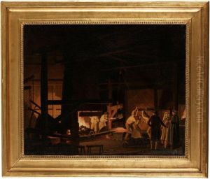 Interior Av Ankarsmedjan Vid Soderfors Bruk by Pehr Hillestrom