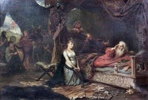 Cordelia And King Lear by Robert Alexander Hillingford