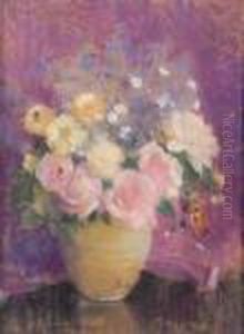 Roses And Catnip by Laura Coombs Hills