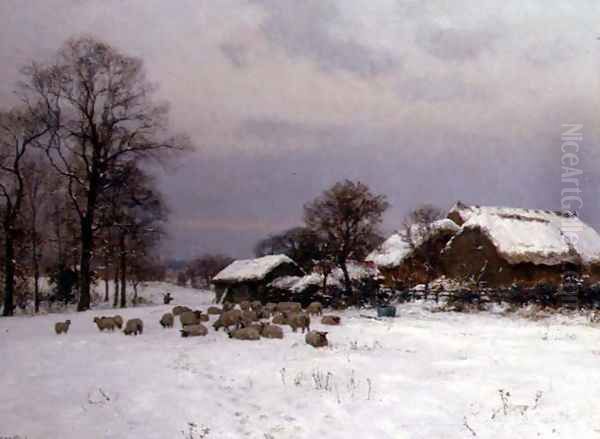 Sheep in a Winter Landscape - view 1