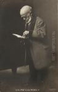 Adolph Von Menzel In Seinem Atelier by Jacob Hilsdorf