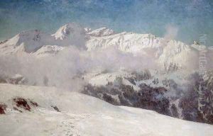 Early Morning Mist in the Mountains, Shilthorn by Ernest Albert Waterlow