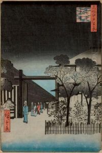 La Maison De The A Meguro by Utagawa or Ando Hiroshige