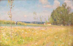 Across the Meadow by Ernest Albert Waterlow