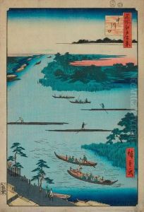 L'embouchure De La Riviere Naka by Utagawa or Ando Hiroshige