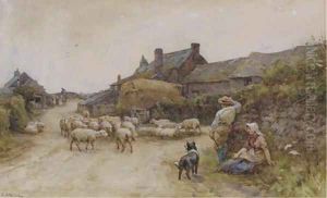 Resting by the wayside by Ernest Albert Waterlow