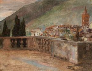 Terrasse A Tivoli by Samuel Hirszenberg