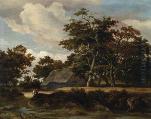 Landschaft Mit Bauernhaus by Meindert Hobbema