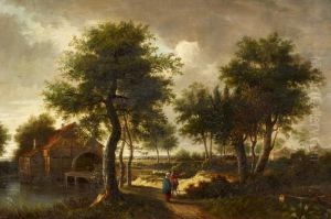 Landscape With Water Mill And Figures