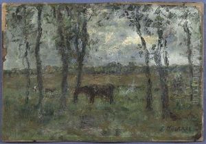 Landschaft Mit Pferd. Landschaft Mit Pferd.