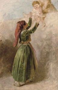 An Ischian peasant study by Penry Williams