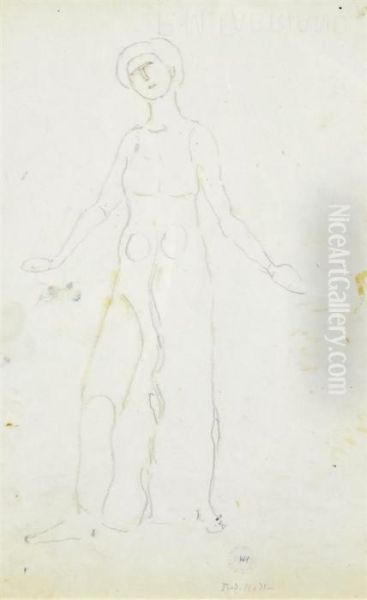 Study For The Second Figure From The Right In "blick In Die Unendlichkeit" - view 1