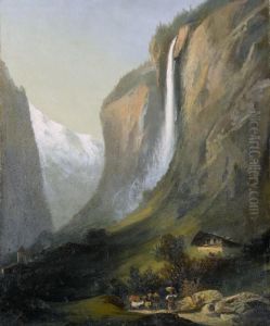 Der Staubbachfall by Ferdinand Hodler