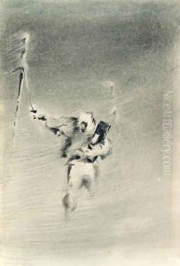 Taking Observations in a Blizzard by Edward Adrian Wilson