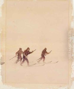 Men on Skis by Edward Adrian Wilson