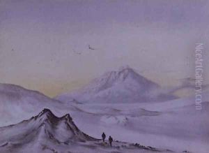 Mount Erebus from Hut Point, March 1911 by Edward Adrian Wilson