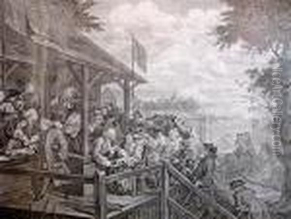 Four Prints After The Originals By Hogarth 1758, 
 63 X 91 Cm 
 The Election And The Politician In The John Soames Museum, London - view 1